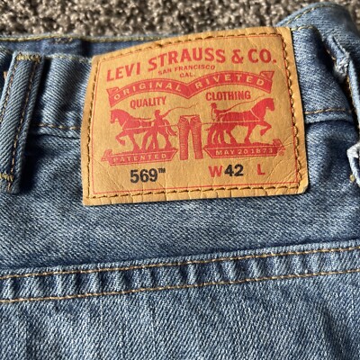 スターコレクション Levi's 569 Jean Shorts Mens 42 Loose Straight Paint Splatter Denim