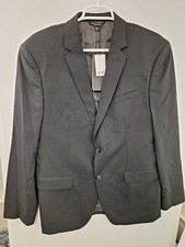 BANANA REPUBLIC Men's 42 Regular Black Slim Fit Wool Suit Jacket NWT