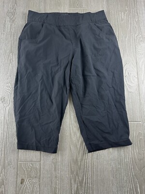 Columbia Pants Womens Black Capri Crop Pull On No Size Tag