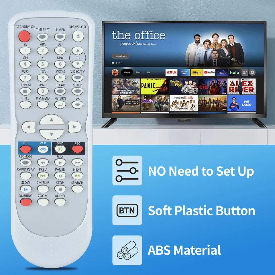 New NB654 NB654UD For Funai DVD Recorder Replace Remote Control SV2000 WV20V6 - Image 3 of 4