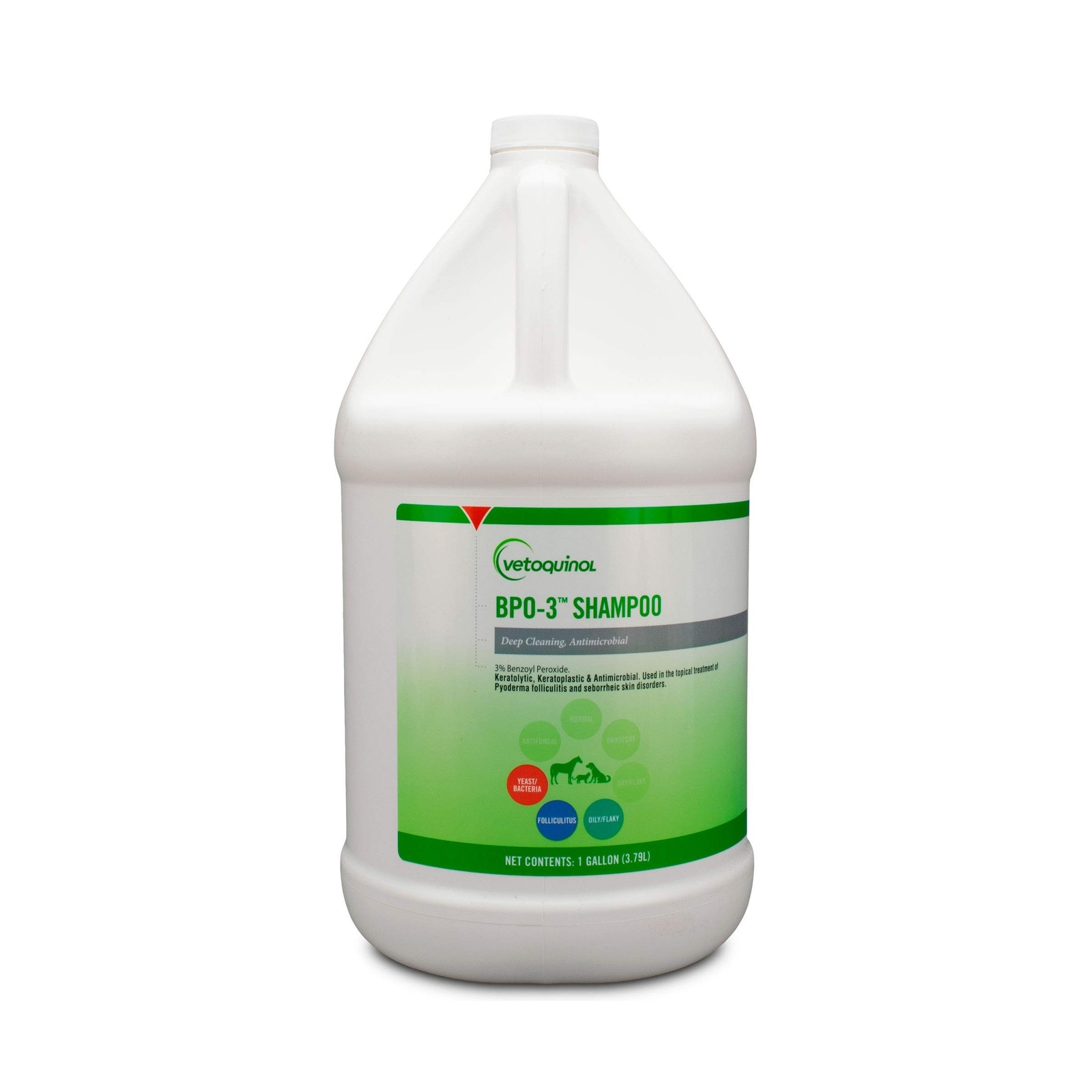 Vetoquinol BPO-3 Shampoo for Dogs, Cats & Horses (3% Benzoyl