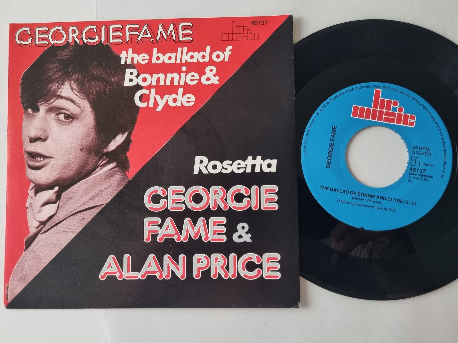 Georgie Fame/ Alan Price - The ballad of Bonnie & Clyde/ Rosetta 7'' Vinyl