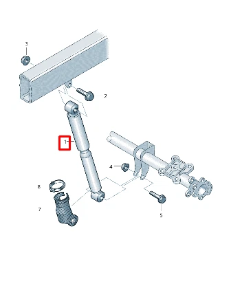 NUEVO VOLKSWAGEN AMAROK 2H PORTÓN TRASERO GAS AMORTIGUADOR PUNTAL 2H0513029H 2H0-513-029-H Foto 2 de 4