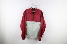 Vintage 70s Adidas Mens Medium Distressed Spell Out Packable Windbreaker Jacket