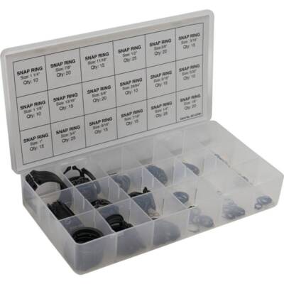300 Piece Snap Ring Kit - Various Sizes for Multiple Applications
