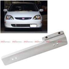 Silver Universal Jdm Front License Plate Frame Holder Relocator Bracket Bar Silver Universal Jdm Front License Plate Frame Holder Relocator Bracket Bar