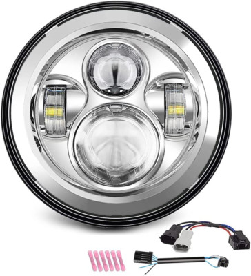 7 Inch LED Headlight Compatible with H_Arley Street Glide/Tri Glide, Compatible