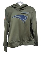 New England Patriots Nike Salute To Service Hoodie Youth Medium Army Green