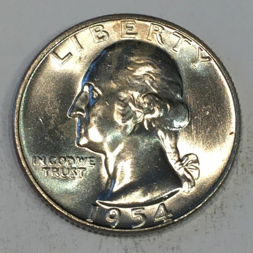 1954-D Silver Washington Quarter - Orig Uncirculated - High Quality Scans #P717