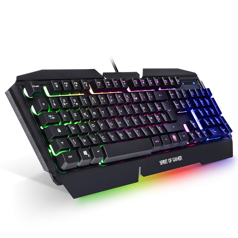 Clavier Gamer LED PRO CHROMA AZERTY robuste et ergonomique en ABS haute densité
