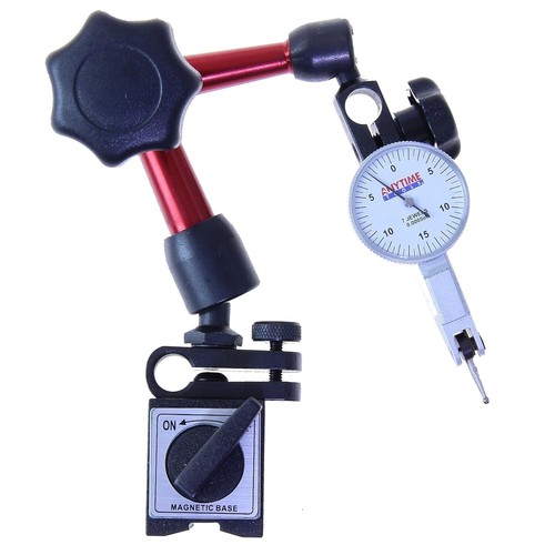Türlen Dial Indicator 1"/0.001'' + Test 0-15-0 0.03"/0.0005" Mini Magnetic Base