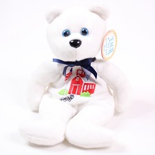 Celebrity Bears Teach The Golden Rule Bear Beanbag White Plush Toy With Tags