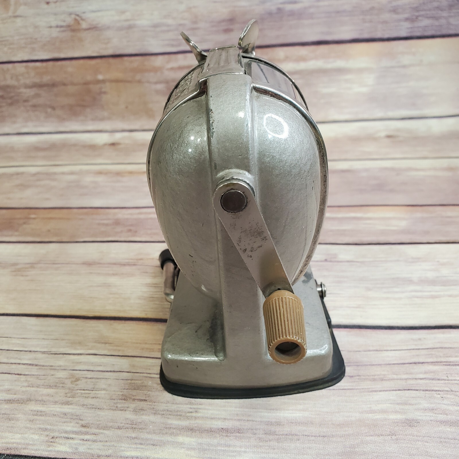 Vintage Boston Pencil Sharpener Vacuum Mount Self Feeder Stainless Steel 1950s