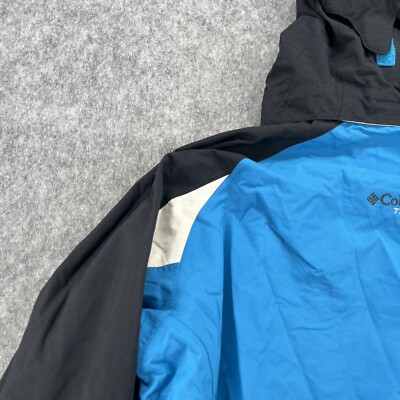 Columbia Titanium Mens Blue Interchange Omni Tech Ski Jacket Size