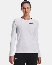 NEW Under Armour Women's Script UA Graphic Long Sleeve Shirt 1374188-101 SMALL