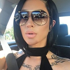 Oversized Gold Aviator TALON Metal Claws Women Large Big Fashion Sunglasses L