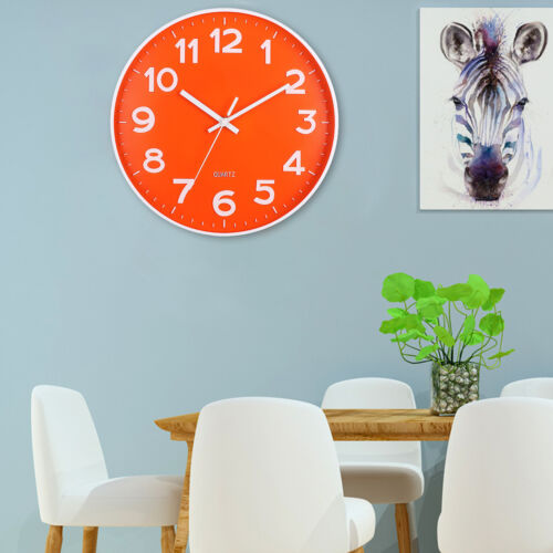 12'' Wall Clock Easy-to-Read Silent Non-Ticking Quartz Clock Wall Art Decoration - Picture 1 of 28