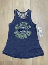 NWT NFL Team Apparel Seattle Seahawks Youth Girls M 10/12 Shear Tank Top Shirt