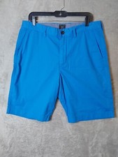 J.Crew Club Shorts Mens 34 x 11 Blue Cotton Flat Front Shorts Lightweight