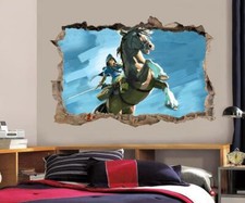 Link The Legend Of Zelda 3D Smashed Wall Sticker Decal Home Art DIY J1197