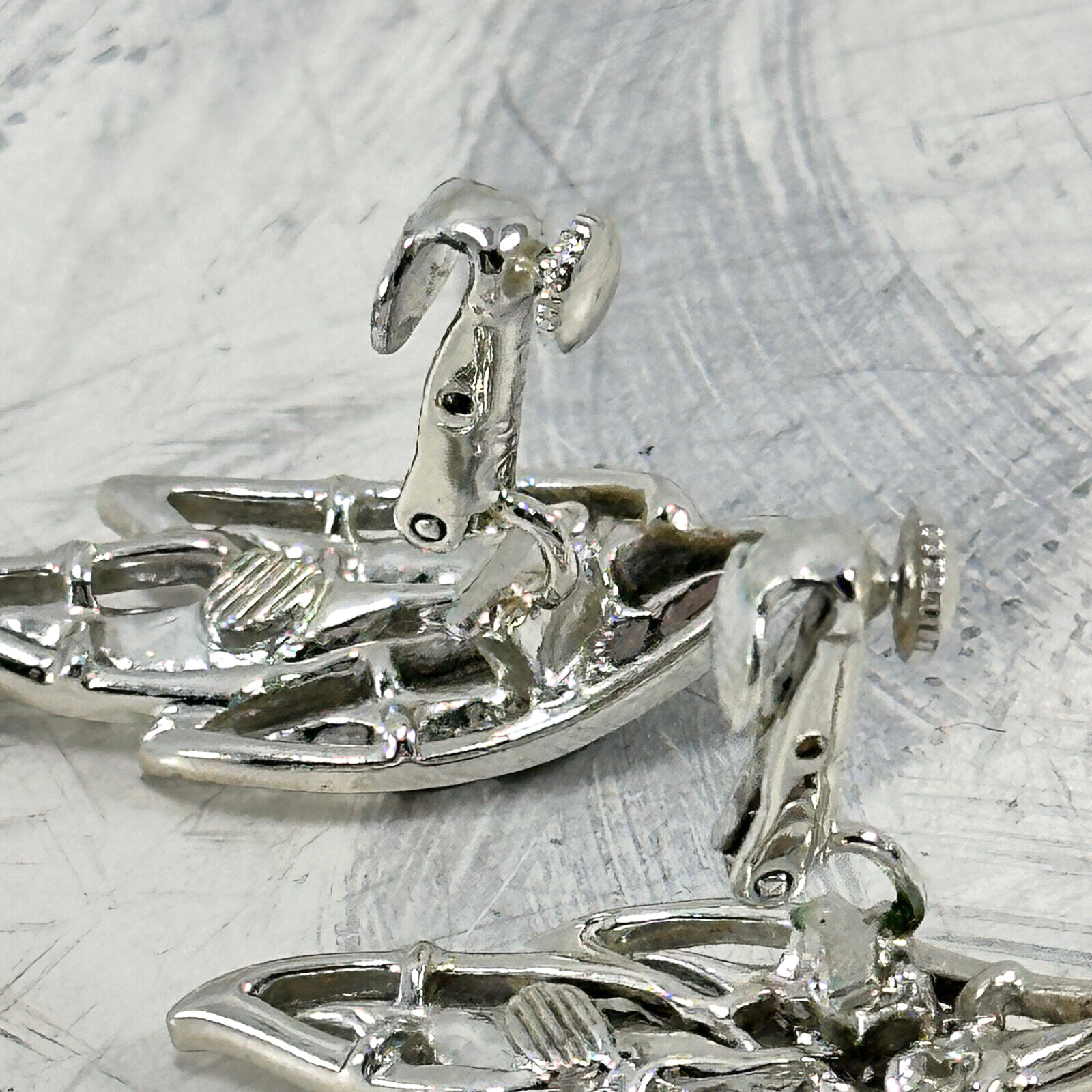 Signed Coro Silver Tone Leaf Shaped Adjustable Sc… - image 11