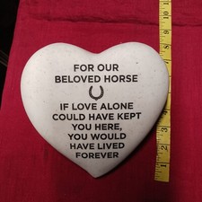 Graveside Heart Memorial Stone - Horse