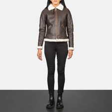 Sherilyn B-3 Brown Leather Bomber Jacket: Classic Comfort & Timeless Style!