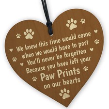 Wooden Dog Sign Pet Memorial Christmas Tree Decoration Wooden Bauble Dog Cat