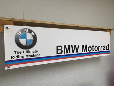 BMW Motorrad Banner Motorcycle Workshop Garage Wall Display Printed PVC - Image 1 of 4