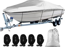 Boat Cover 17-19ft, Trailerable Boats Covers 210D Oxford Fabric17'-19'Long 102