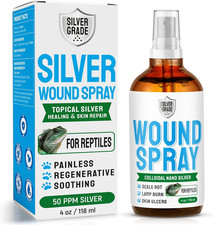 Reptile Wound Care Spray with Silver   for Wounds, Cuts, Scale Rot, Burns