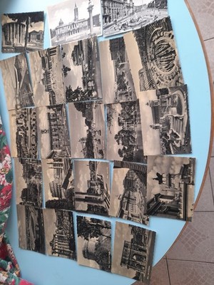 22 POSTCARDS ROME SEMI MODERN BLACK AND WHITE