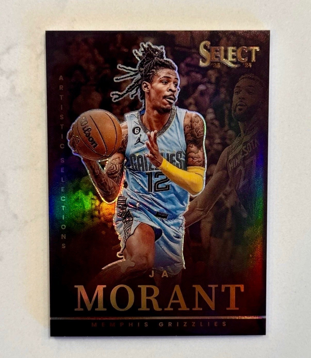 Artistic Selections Prizm Insert - 2023-24 Panini Select Ja Morant #6 Grizzlies