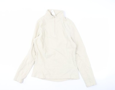 Quechua Damen beige hochgeschlossen Fleece Sweatshirt Größe 10