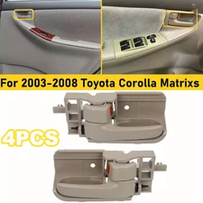 4x Car Inside Interior Door Pull Handle LH RH Beige For 2003-2008 Toyota Corolla