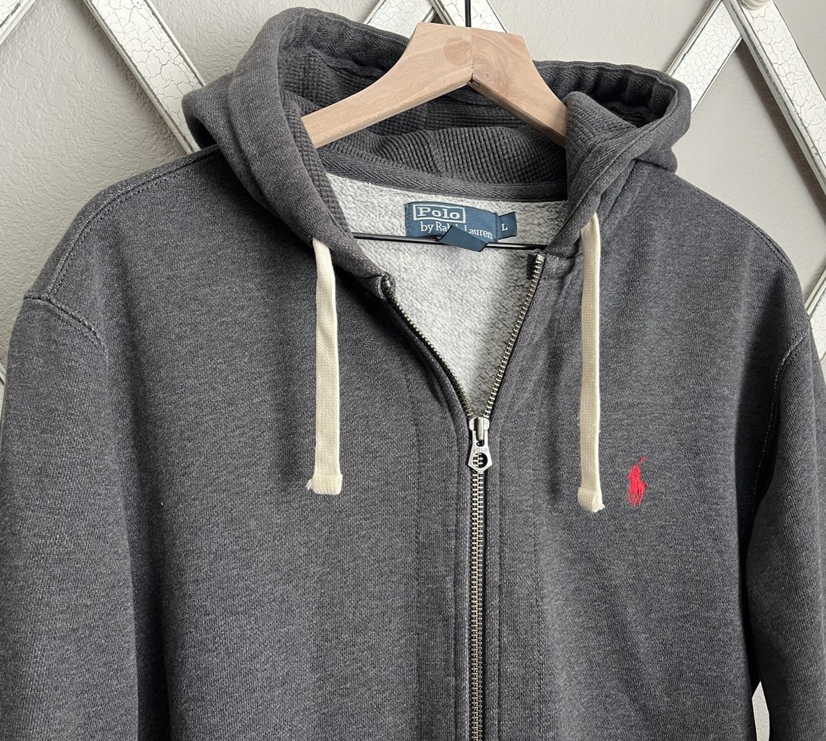 Polo by Ralph Lauren Men's L Full Zip Hoodie Sweatshirt Jacket