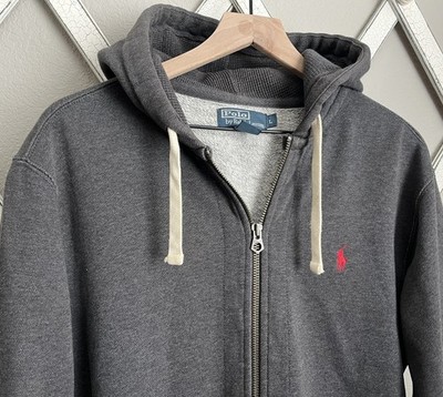 トップス polo Ralph Lauren grunge parka y2k gray Polo by Ralph Lauren Men's L Full Zip Hoodie Sweatshirt Jacket
