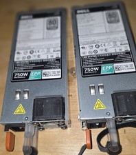 Lot of 2 Dell Model E750E-S1 750W 80 Platinum EPP Power Supplies R530 630 R730