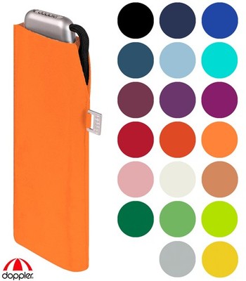 Doppler Regenschirm Damen Taschenschirm Carbonsteel Slim leicht flach einfarbig