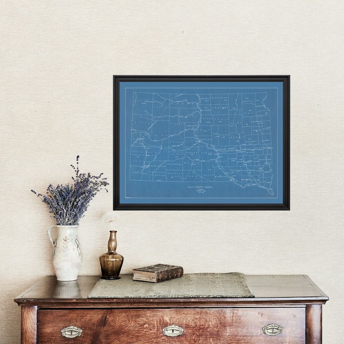 Vintage Carte Du Dakota Du Sud Illustration - Getty Images