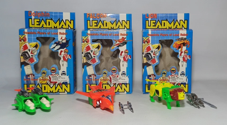 POWER RANGERS VTG 80's LEADMAN LEAD ROBOT SET TRANSFORMING UNUSED - Image 3 of 4