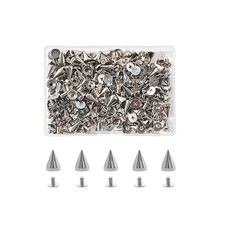 100 Pairs of 7x10mm Metal Cone Spikes for Clothing and Leather Accessories