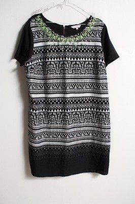 Schmetterling von Matthew Williamson Geo Print Kleid - Multi - Größe 18 (F41)