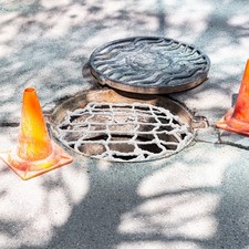 Manhole Net Cover Round Shape Safety Circular Sewer Cellar Protective