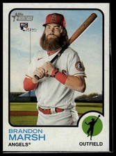 2022 Topps Heritage #176d Brandon Marsh Team Name Color Swap Variation