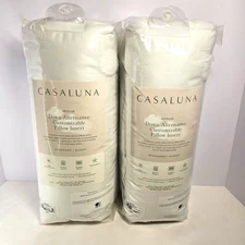 Lot Of 2 Casaluna Down Alternative Customizable Bed Pillow Insert Std Q New