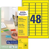 Avery Zweckform Etiketten L6041-20 Gelb 45,7 X 21,2 Mm, 20 Blatt