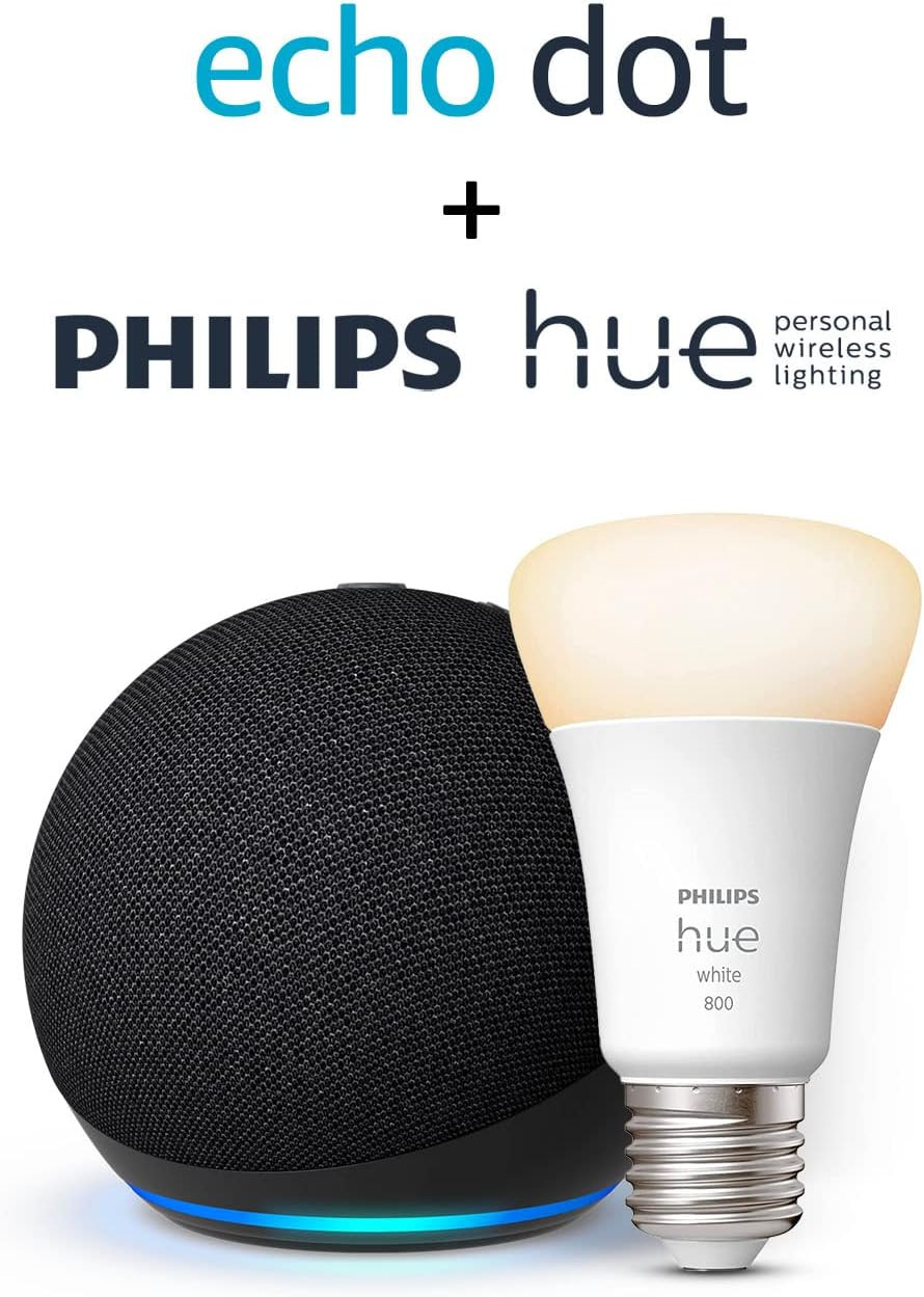 Bundle Smart Echo Dot 5 + Lampadina Philips Hue | Comfort Domestico