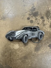 Vintage Corvette Belt Buckle Sports Car Collector 1979 Bergamot Brass Works USA