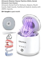 Ultrasonic Retainer Cleaner w/ UV-C Light 200mL Dentistry jewelry